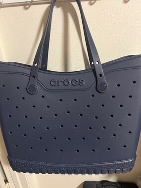CROCS Navy Perforated Tote